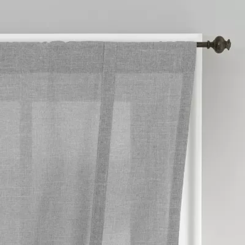 No 918 Lawson Light-Filtering Rod Pocket Single Tie-Up Shade