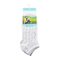 Cuddl Duds Speckled Birdseye Womens Multi-Pack 3-pc. Low Cut Socks
