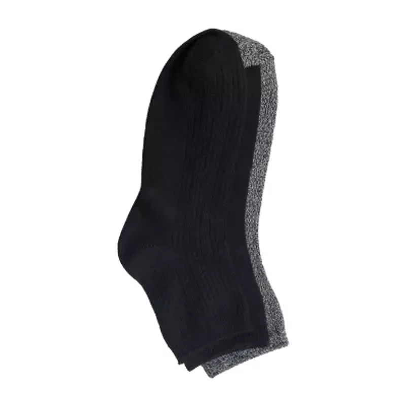 Cuddl Duds Vertical Texture Womens Multi-Pack 3-pc. Quarter Ankle Socks