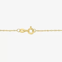 (G-H / I1-I2) Womens Diamond Accent Lab Grown White Diamond 10K Gold Heart 18 Inch Pendant Necklace