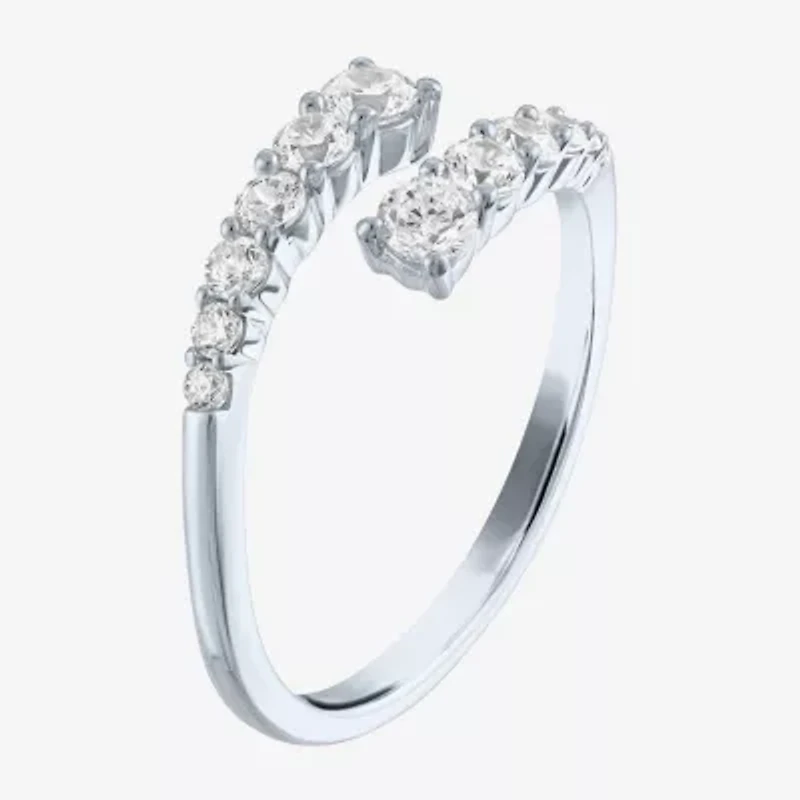 Diamond Addiction (G-H, I1-I2) Womens 8MM 1/3 CT. T.W. Lab Grown White 10K Gold Bypass  Band