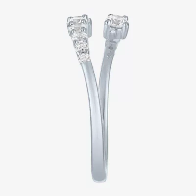 Diamond Addiction (G-H, I1-I2) Womens 8MM 1/3 CT. T.W. Lab Grown White 10K Gold Bypass  Band
