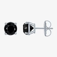 5 CT. T.W. Natural Black Diamond 14K White Gold 9mm Round Stud Earrings