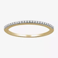 I Said Yes (G / Si1-Si2) Womens 1/10 CT. T.W. Lab Grown White Diamond Sterling Silver Wedding Band