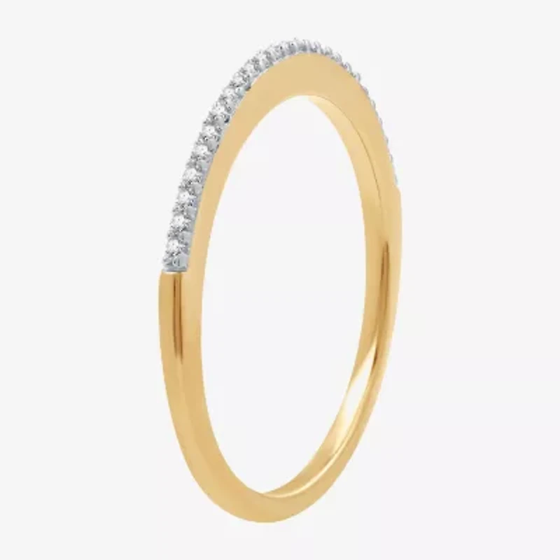 I Said Yes (G / Si1-Si2) Womens 1/10 CT. T.W. Lab Grown White Diamond Sterling Silver Wedding Band