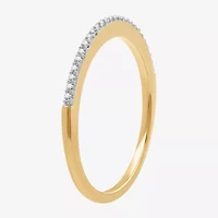 I Said Yes (G / Si1-Si2) Womens 1/10 CT. T.W. Lab Grown White Diamond Sterling Silver Wedding Band