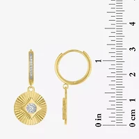 Diamond Addiction (G-H / I1-I2) Womens 1/7 CT. T.W. Lab Grown White Diamond 14K Gold Over Silver Sterling Silver Round Drop Earrings