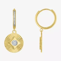 Diamond Addiction (G-H / I1-I2) Womens 1/7 CT. T.W. Lab Grown White Diamond 14K Gold Over Silver Sterling Silver Round Drop Earrings