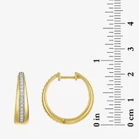 Diamond Addiction (G-H / I1-I2) Womens 1/ CT. T.W. Lab Grown White Diamond 14K Gold Over Silver Sterling Silver 20mm Hoop Earrings
