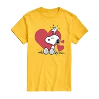 Mens Short Sleeve Peanuts Valentine's Day T-Shirt