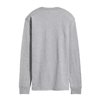 Mens Crew Neck Long Sleeve Mickey and Friends Valentine's Day T-Shirt