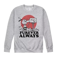 Mens Crew Neck Long Sleeve Peanuts Valentine's Day Sweatshirt
