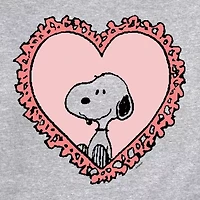 Mens Crew Neck Long Sleeve Peanuts Valentine's Day Sweatshirt
