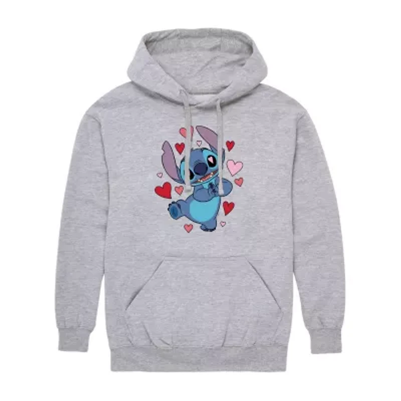 Mens Long Sleeve Lilo & Stitch Valentine's Day Hoodie