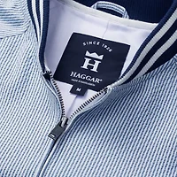 Haggar Seersucker Mens Bomber Jacket