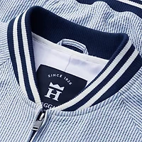 Haggar Seersucker Mens Bomber Jacket