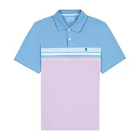IZOD Advantage Performance Stripe Mens Regular Fit Short Sleeve Polo Shirt