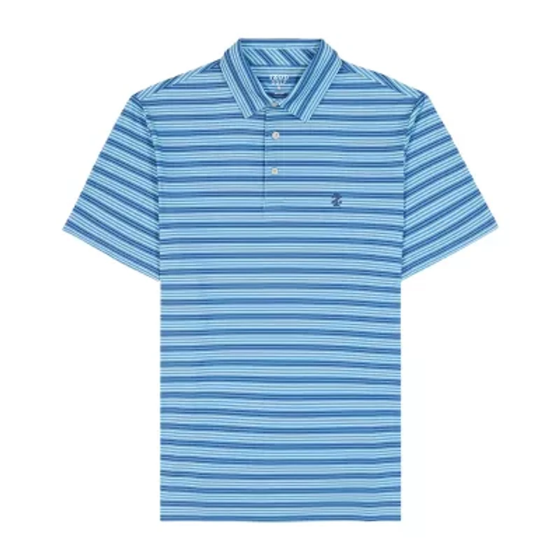 IZOD Swingflex Elite Stripe Mens Regular Fit Short Sleeve Polo Shirt