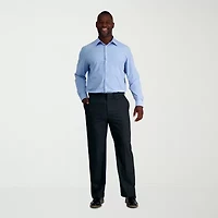 Haggar JMH Sharkskin Mens Classic Fit Big and Tall Dress Flat Front Pant