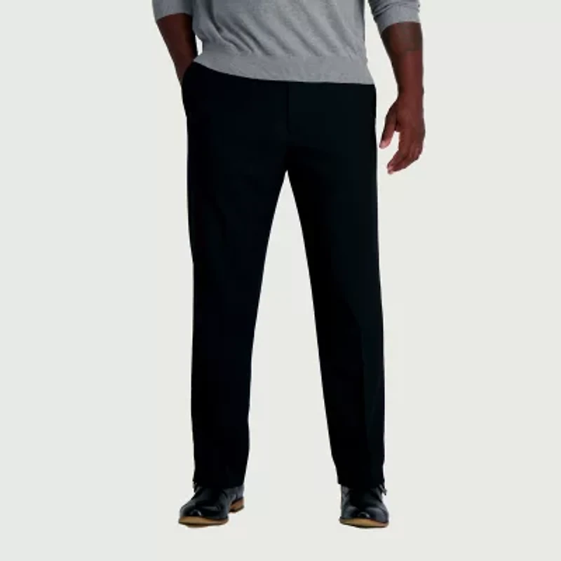 Haggar JMH Sharkskin Mens Classic Fit Big and Tall Dress Flat Front Pant