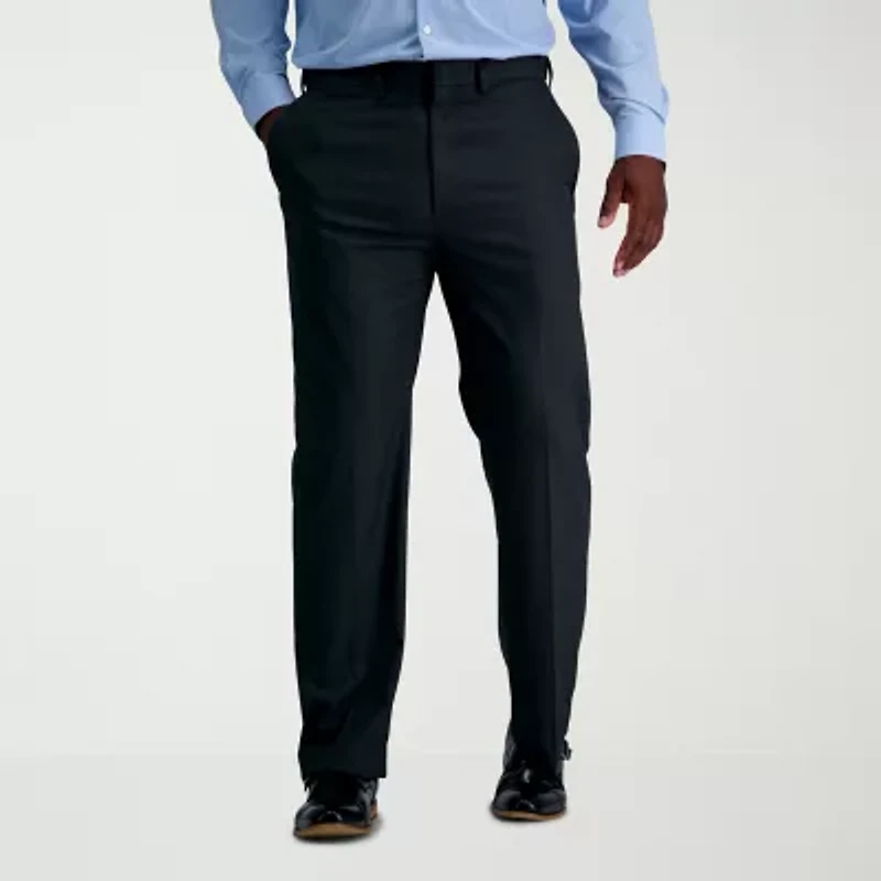 Haggar JMH Sharkskin Mens Classic Fit Big and Tall Dress Flat Front Pant