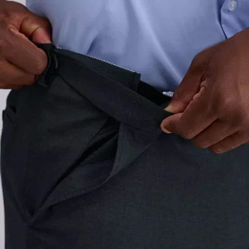 Haggar JMH Sharkskin Mens Classic Fit Big and Tall Dress Flat Front Pant