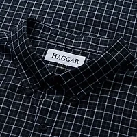 Haggar Linen Blend Mens Short Sleeve Regular Fit Big and Tall Button-Down Shirt