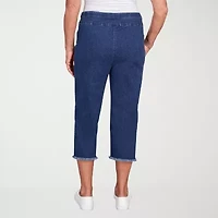 Alfred Dunner Classics Womens Straight Capri Pant