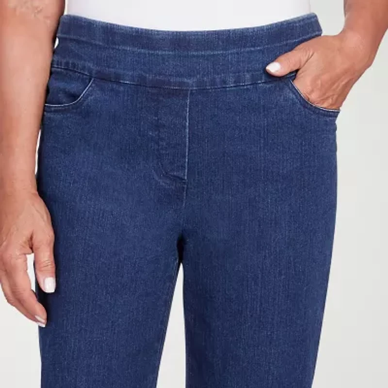 Alfred Dunner Classics Womens Straight Capri Pant