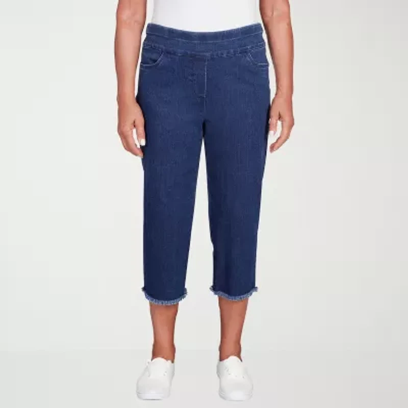 Alfred Dunner Classics Womens Straight Capri Pant