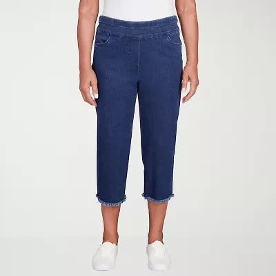 Alfred Dunner Classics Womens Straight Capri Pant