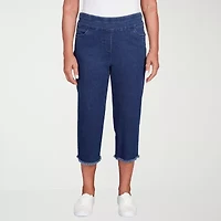 Alfred Dunner Classics Womens Straight Capri Pant