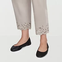 Alfred Dunner Coming Up Roses Womens Straight Mid Rise Plus Ankle Pant