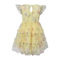 Lilt Toddler Girls Short Sleeve Flutter A-Line Dress