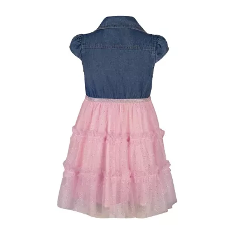 Lilt Toddler Girls Short Sleeve Puffed Tutu Dress
