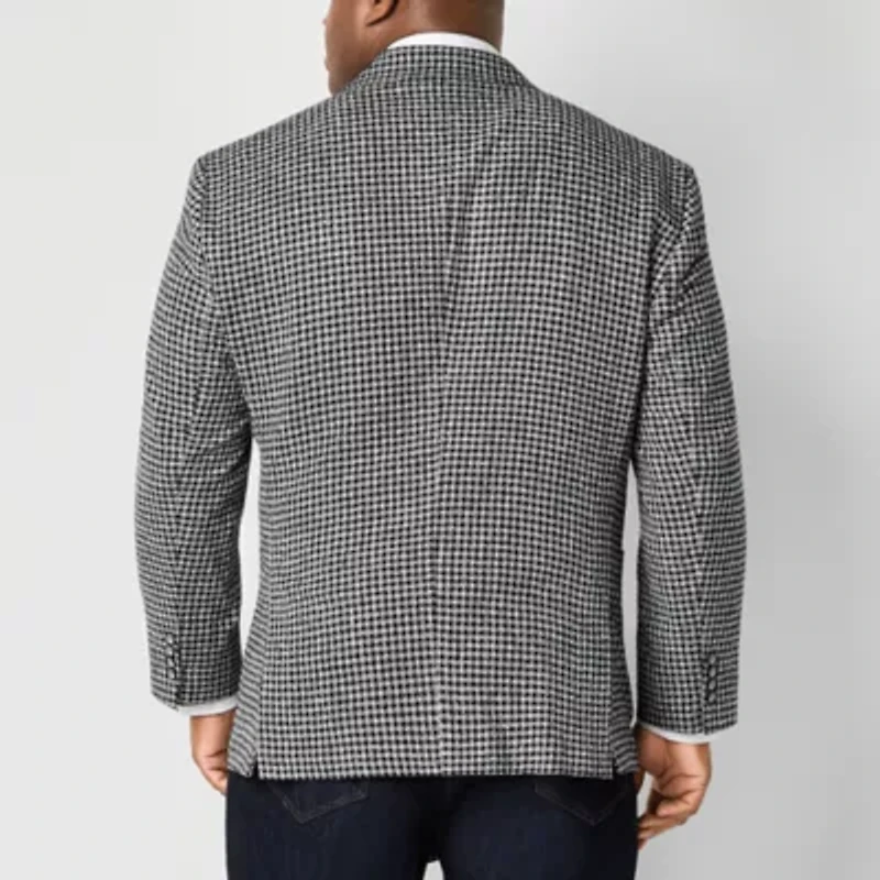 Stafford Mens Big and Tall Plaid Sport Coat