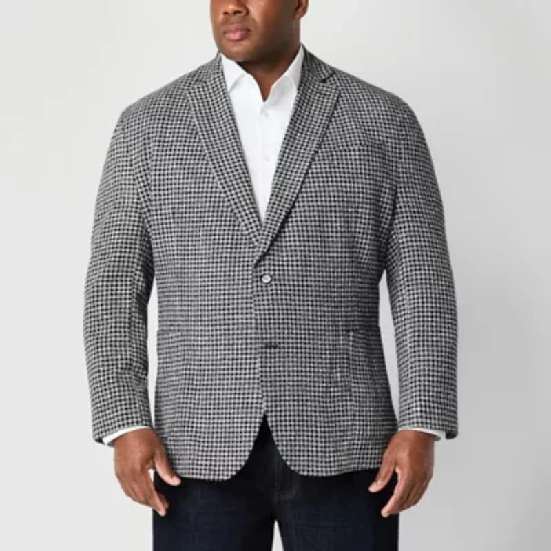 Stafford Mens Big and Tall Plaid Sport Coat