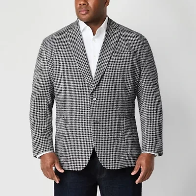 Stafford Mens Big and Tall Plaid Sport Coat
