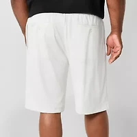Shaquille O'Neal XLG Textured Mens 10" Mid Rise Big and Tall Drawstring Waist Soft Short