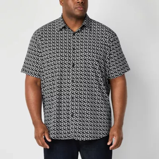 jcpenney big and tall short sleeve dress shirts Big & Tall Button Down Shirts