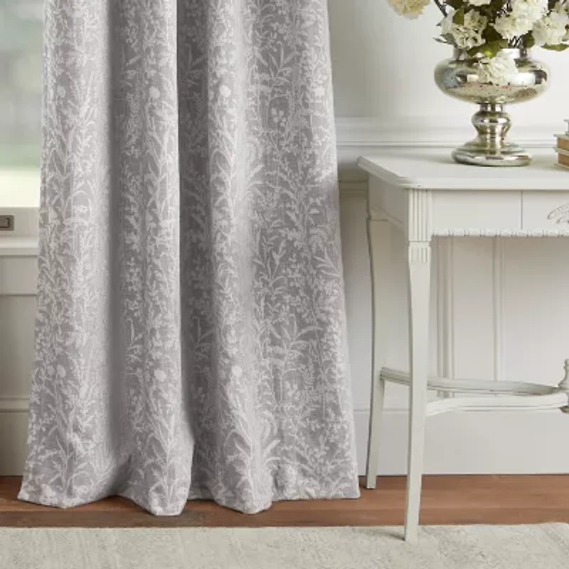 Martha Stewart Acadia Grommet Top Blackout Single Curtain Panel