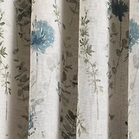Martha Stewart Westchester Print Grommet Top Blackout Single Curtain Panel