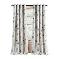 Martha Stewart Westchester Print Grommet Top Blackout Single Curtain Panel