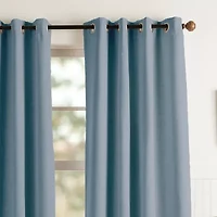 Martha Stewart Westchester Solid Grommet Top Blackout Single Curtain Panel
