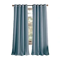 Martha Stewart Westchester Solid Grommet Top Blackout Single Curtain Panel