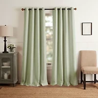Martha Stewart Westchester Solid Grommet Top Blackout Single Curtain Panel