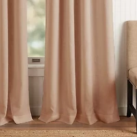 Martha Stewart Westchester Solid Grommet Top Blackout Single Curtain Panel