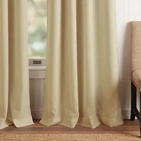 Martha Stewart Westchester Solid Grommet Top Blackout Single Curtain Panel