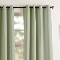 Martha Stewart Westchester Solid Grommet Top Blackout Single Curtain Panel