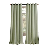 Martha Stewart Westchester Solid Grommet Top Blackout Single Curtain Panel